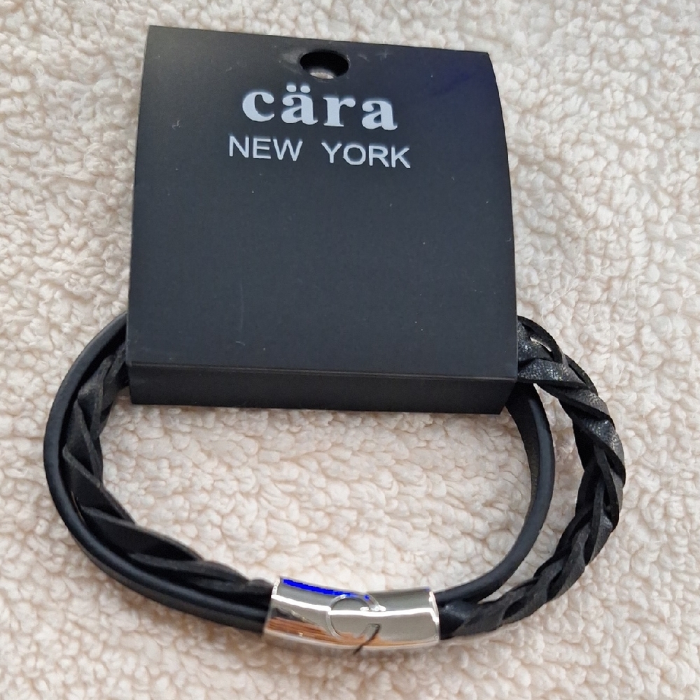 Black Braided Leather Bracelet